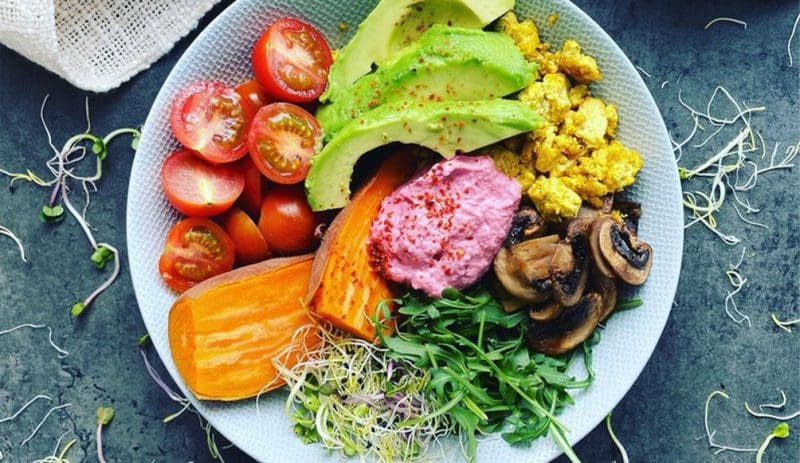Maza Vegan rainbow bowl